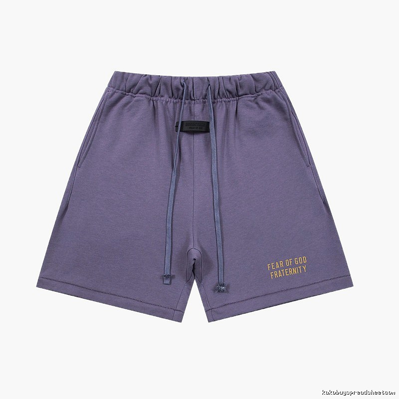 ESSENTIALS minimalist style light purple shorts