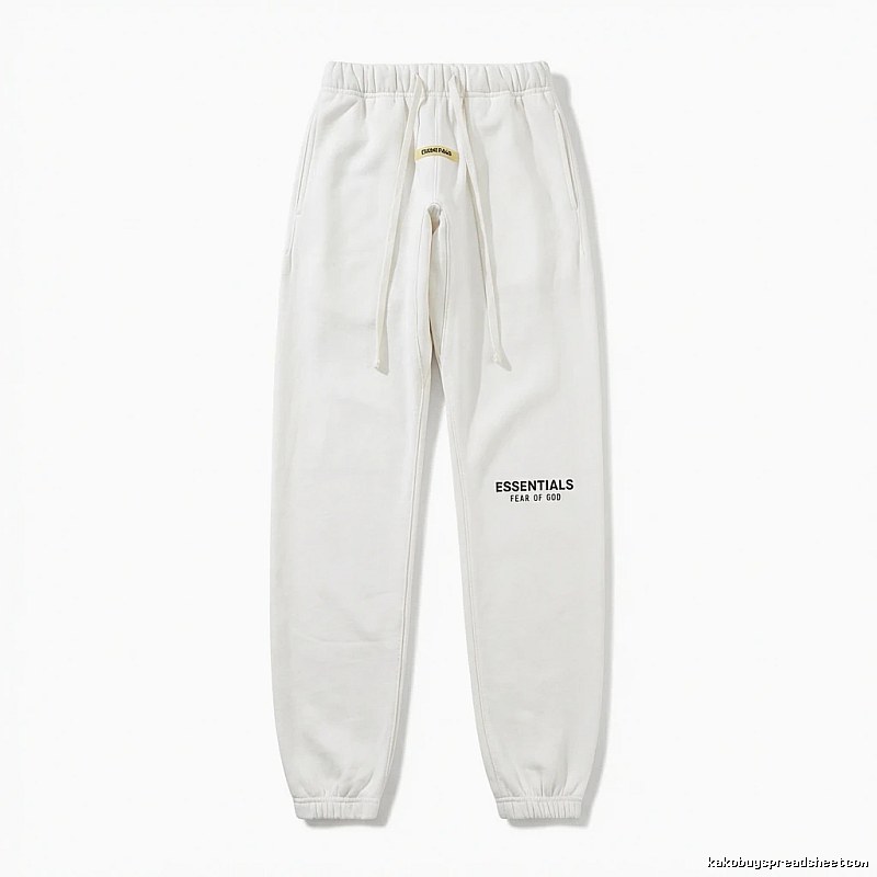 ESSENTIALS minimalist style white sweatpants