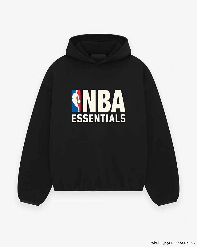 ESSENTIALS NBA-style black hoodie