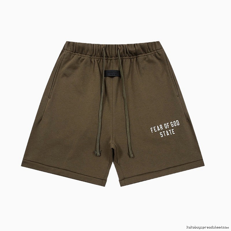 ESSENTIALS Solid Color Casual Shorts