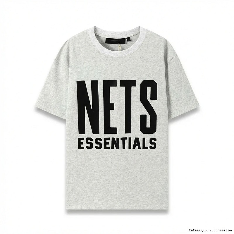 ESSENTIALS Trendy Brand Simple Style Grey T-shirt