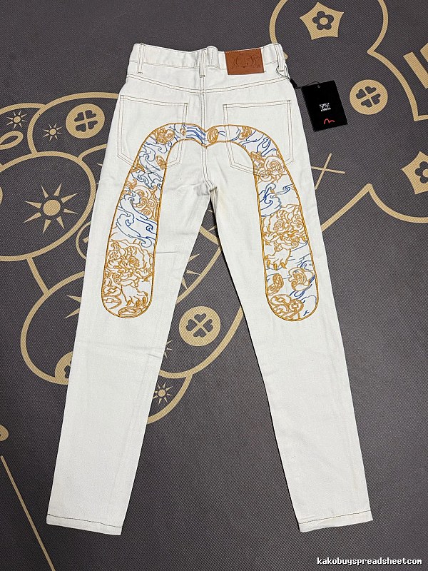 Evisu Ornate Graphic Jeans Style Edit in White