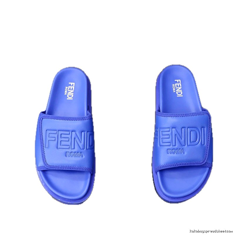 Fendi Roma Trendy Style Purple Slides