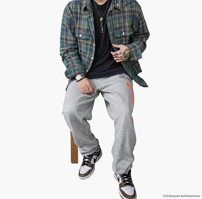 Gallery Dept Graffiti Style Grey Sweatpants