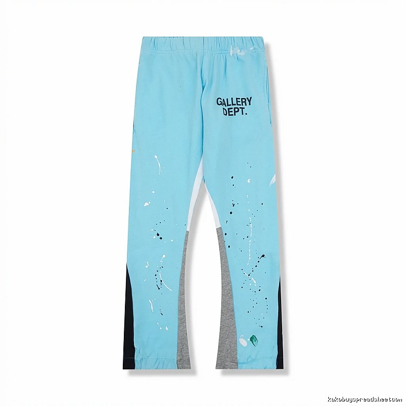 Gallery Dept graffiti-style light blue trousers