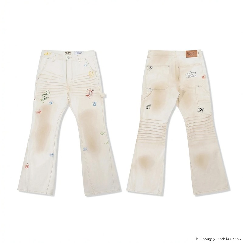 Gallery Dept graffiti-style white jeans