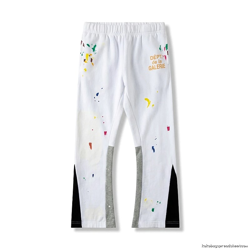 Gallery Dept Graffiti Style White Long Trousers