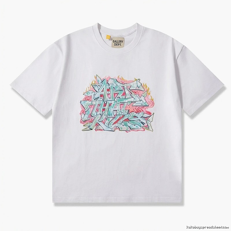 Gallery Dept Graffiti Style White T-shirt