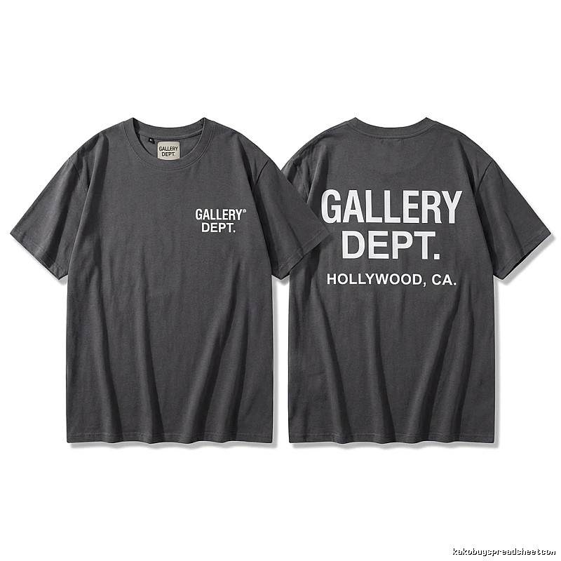 Gallery Dept Minimalist Style Dark Grey T-Shirt