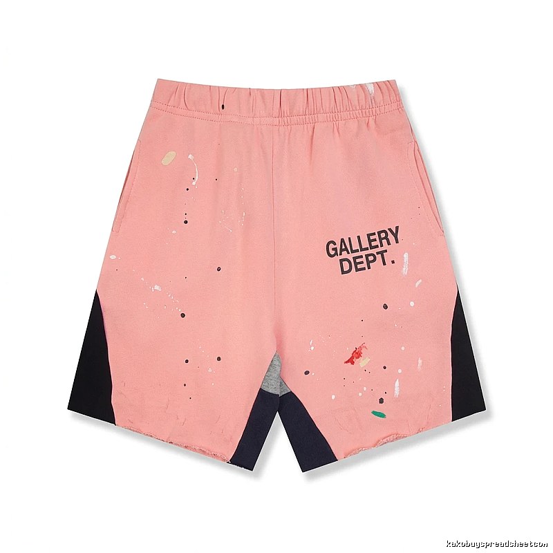 Gallery Dept splatter-paint style pink shorts