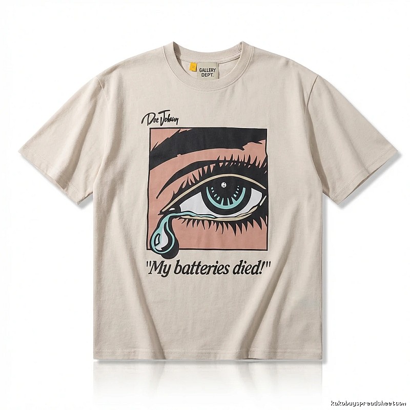 Gallery Dept Tearful Print Light Beige T-shirt