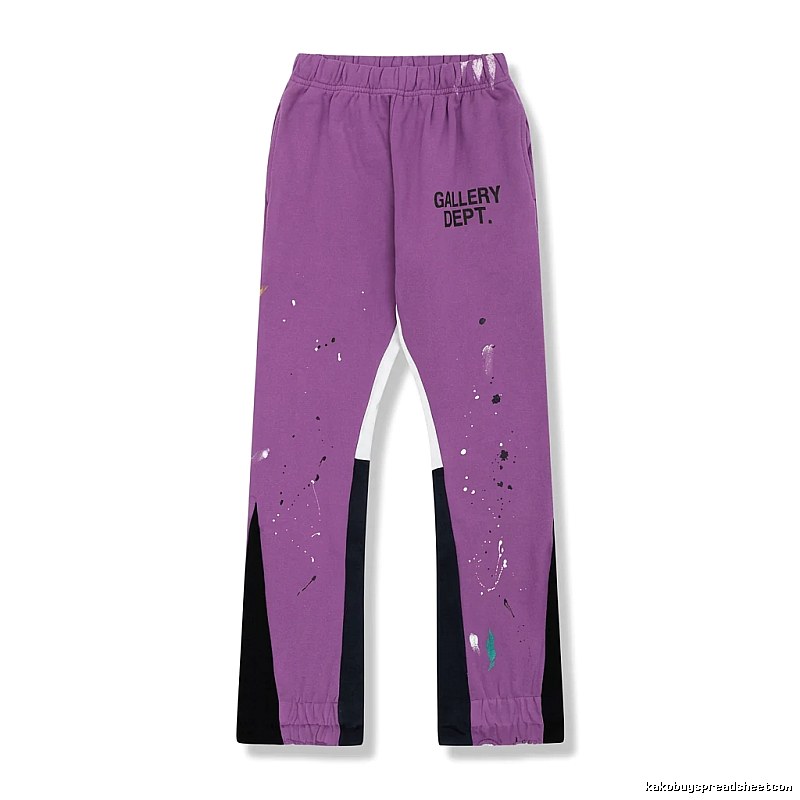 Gallery Dept. Trendy Splashed Ink Purple Sweatpants