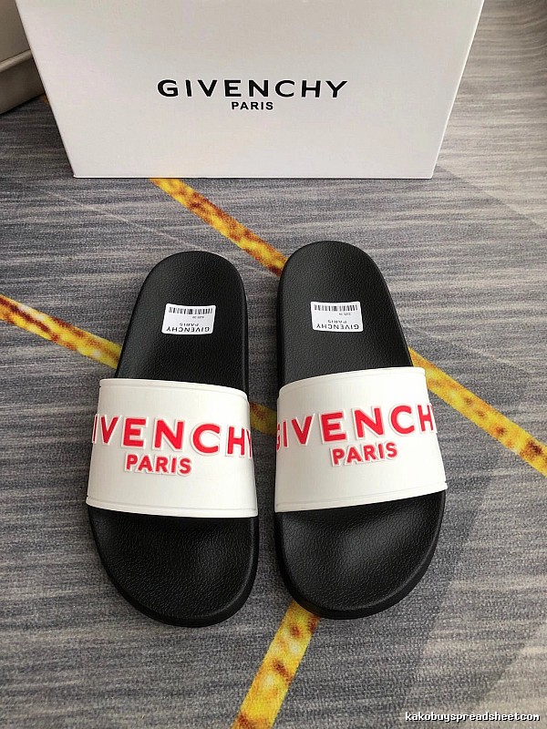 Givenchy Letter Print Trendy Black and White Slides