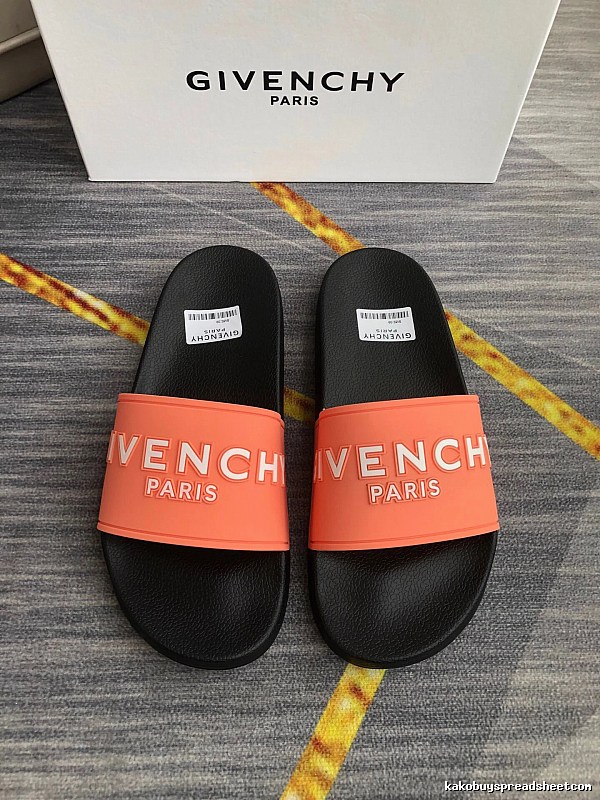 Givenchy PARIS Collection Trendy Orange & Black Slippers