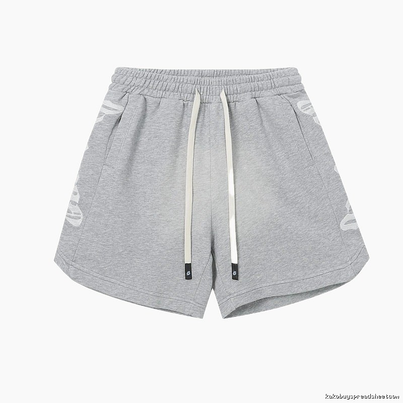 Godspeed Print Street Style Light Gray Casual Shorts