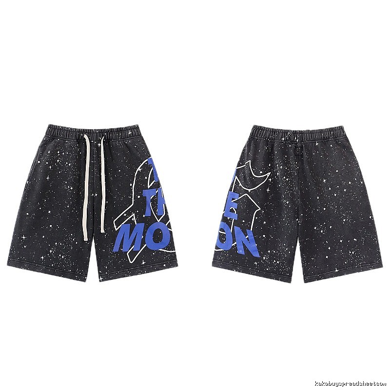 Godspeed Starry Street Style Black and Blue Shorts