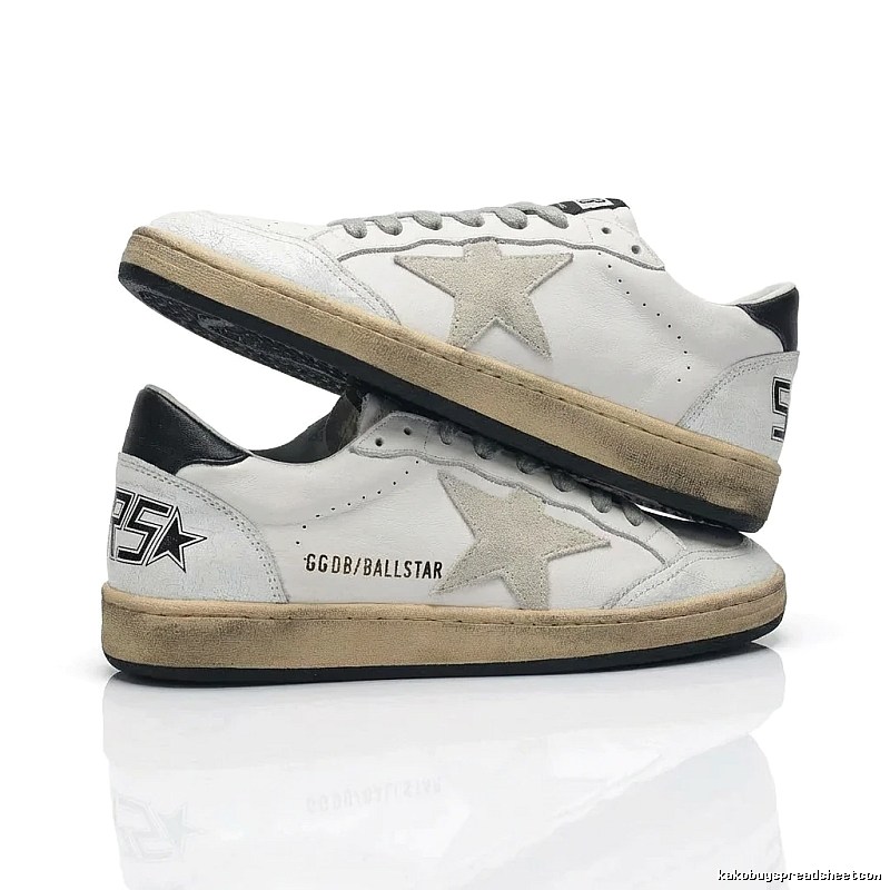 Golden Goose Ballstar retro-style white shoes