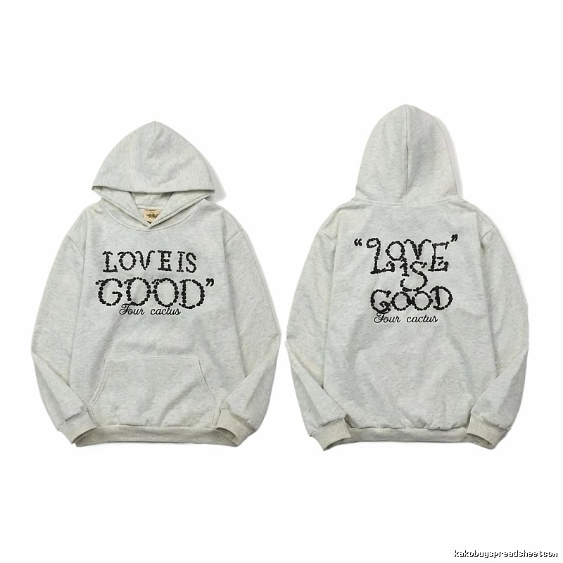GOODBRAND LOVE Series Trendy and Cool White Hoodie