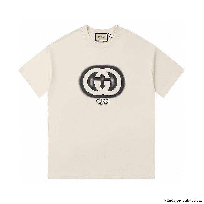 Gucci Double G Print Vintage Style Off-white T-shirt