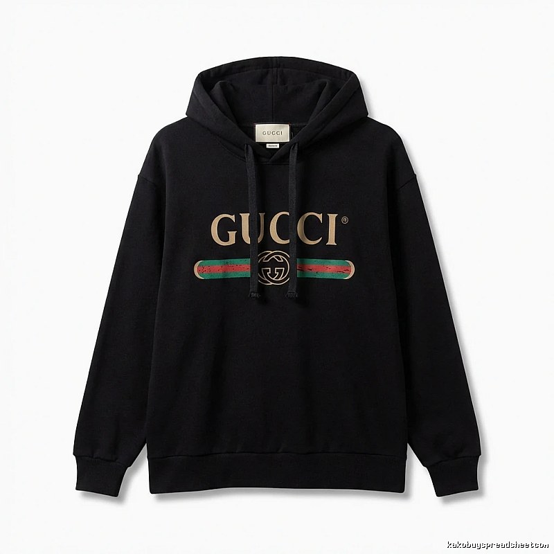Gucci letter print style black hoodie