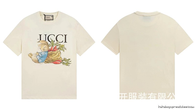 Gucci Peter Rabbit Vintage Style Off-White Short-Sleeve T-Shirt
