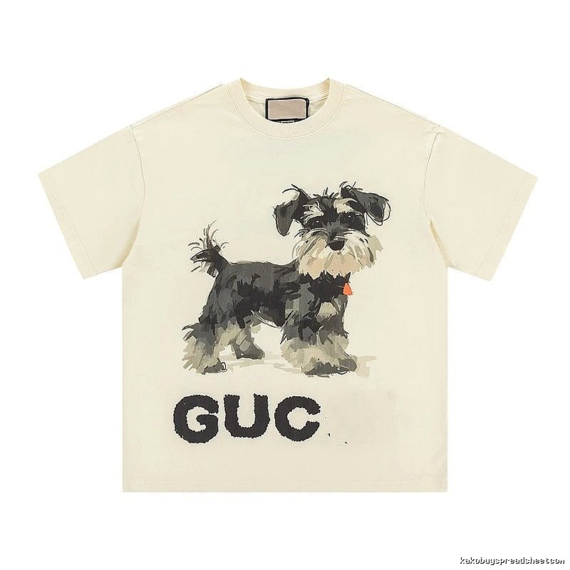 Gucci Schnauzer Print Vintage Off-white T-shirt