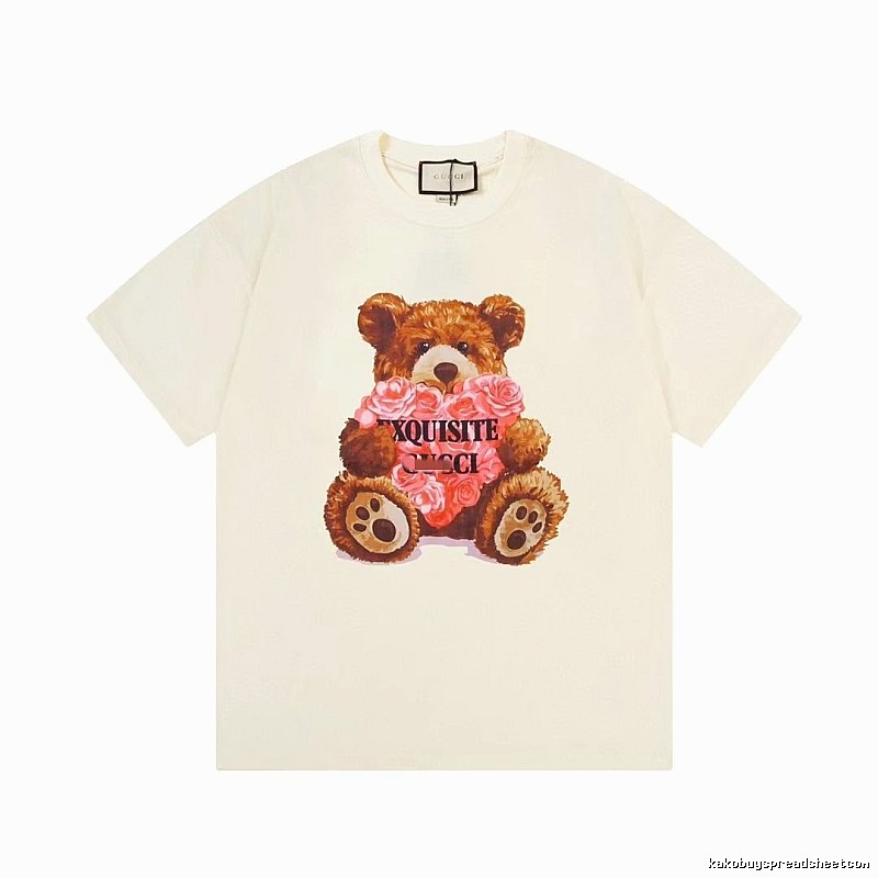 Gucci Teddy Bear Print Casual Off-white T-shirt