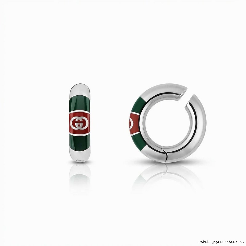 Gucci's classic red and green earrings.