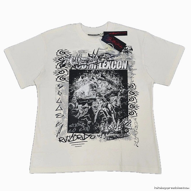 Hellstar Co-branded Graffiti Street Style Off-white T-shirt