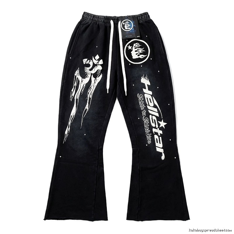 Hellstar dark style black long trousers