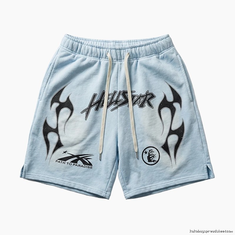Hellstar dark style light blue shorts