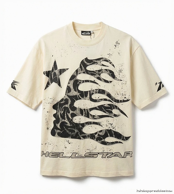 Hellstar Flame Wind Beige T-shirt