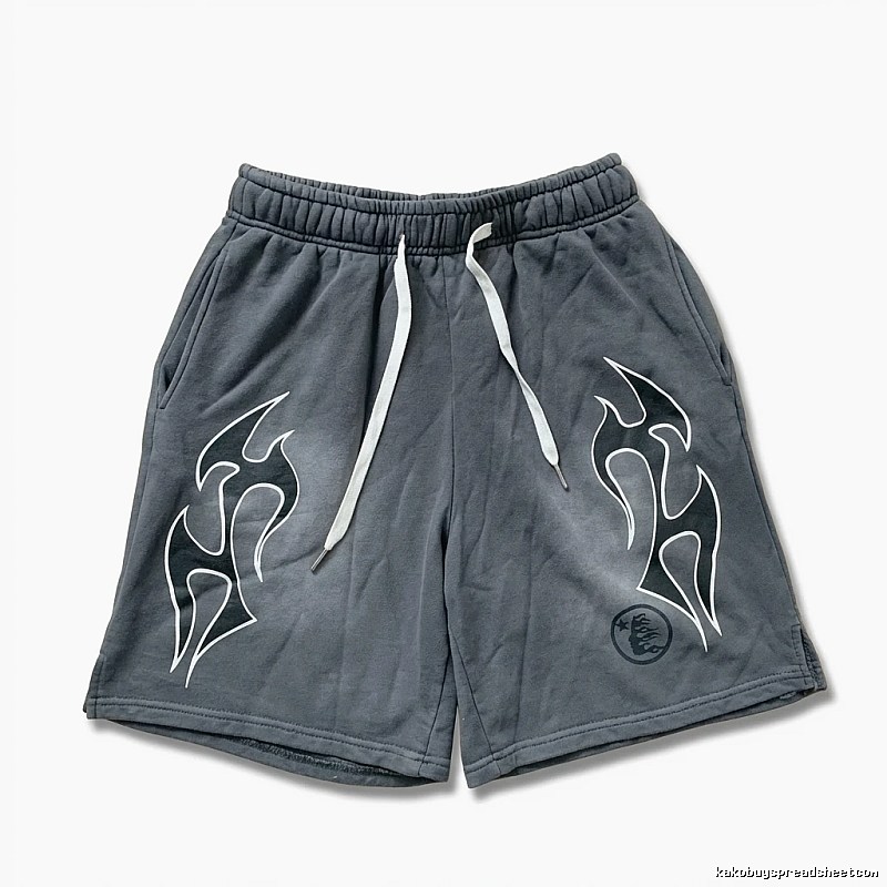 Hellstar Flame Wind Grey Shorts