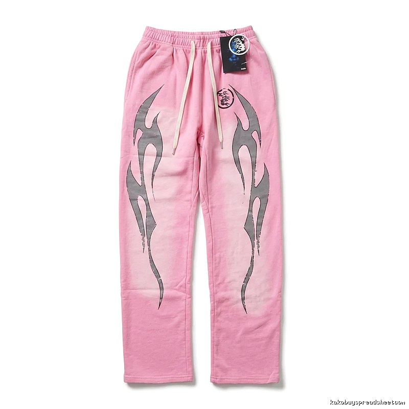 Hellstar Flame Wind Pink Sweatpants