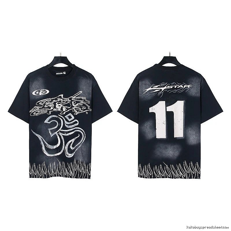 Hellstar No.11 Printed Street Style Black T-Shirt