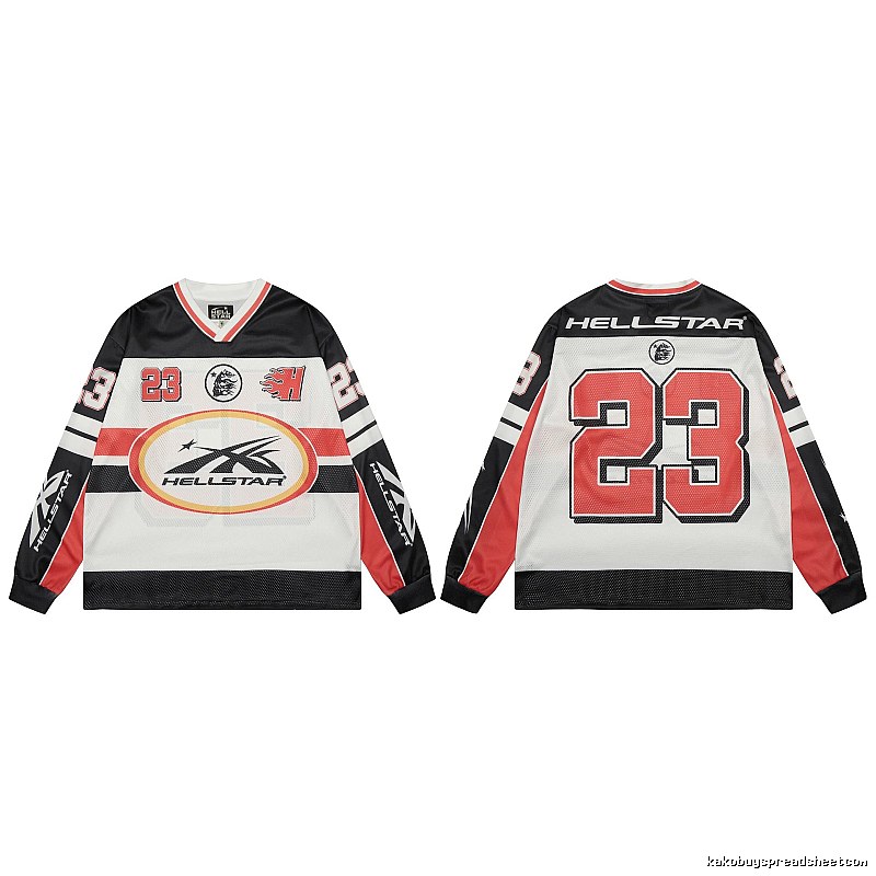 Hellstar No.23 American Street Style Black and Red Jersey