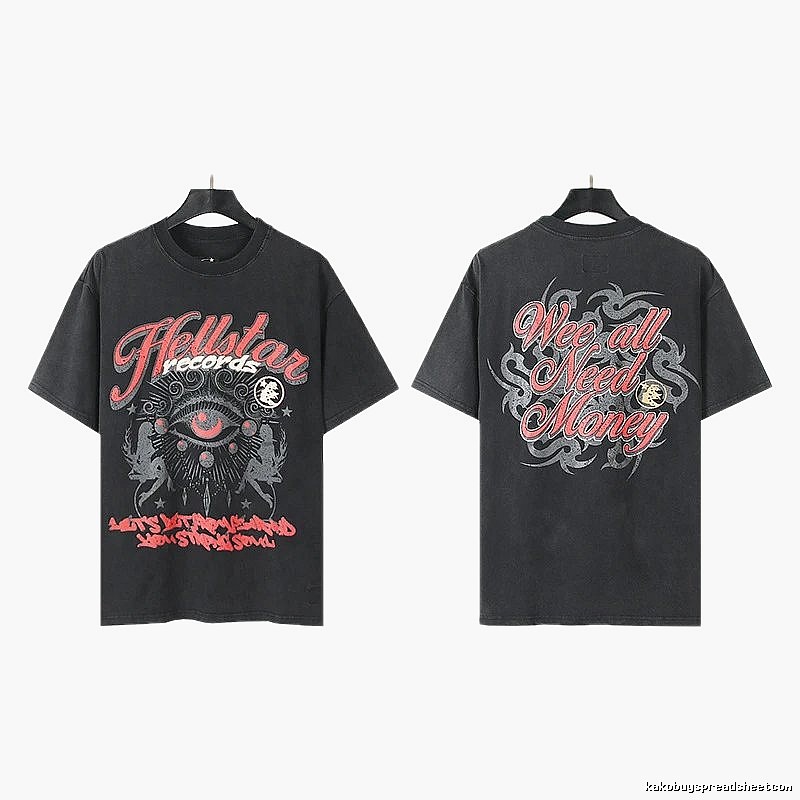 Hellstar Records Vintage Street Washed Black T-shirt