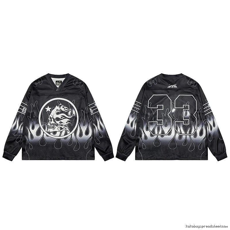 Hellstar Skull Flame High Street Black Jersey