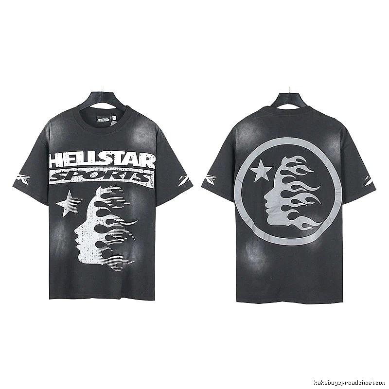 Hellstar Sporty Street Style Black Short Sleeve T-Shirt