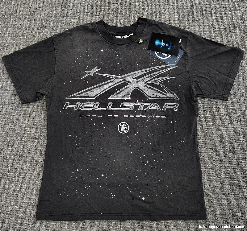 Hellstar Starry Sky Collection Vintage Distressed Black T-Shirt