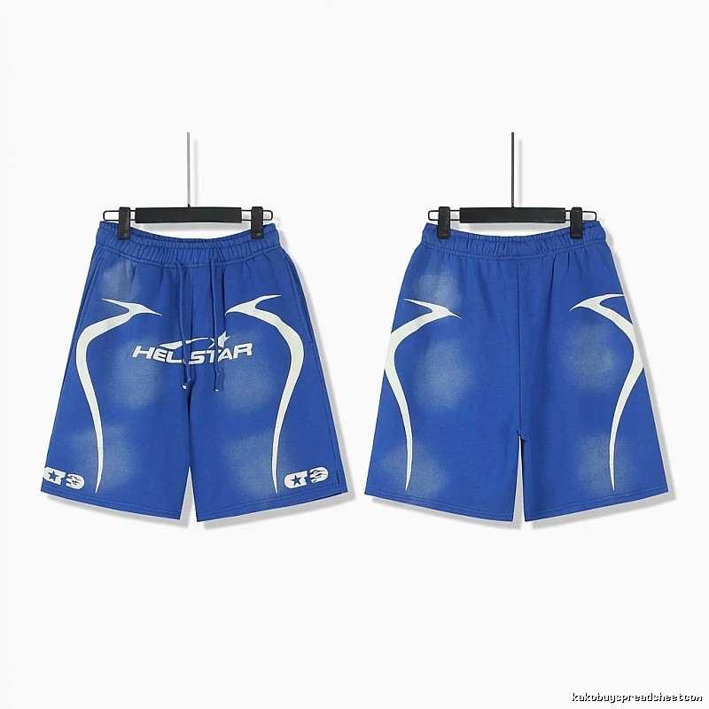 Hellstar trendy brand sporty blue shorts