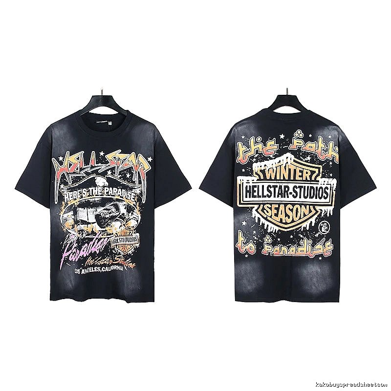 Hellstar Winter Collection Vintage Style Black T-Shirt