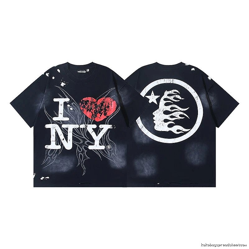 HellstarNY Vintage Distressed Black Short-sleeve T-shirt