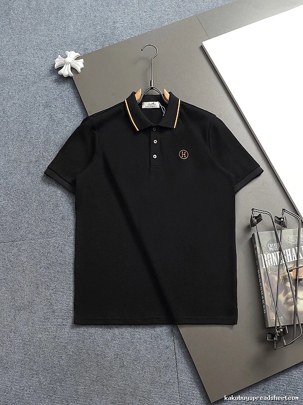 Hermès Classic Wind Black Polo Shirt