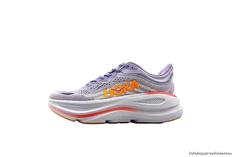 HOKA Clifton 8 Trendy Grey Purple Athletic Shoes