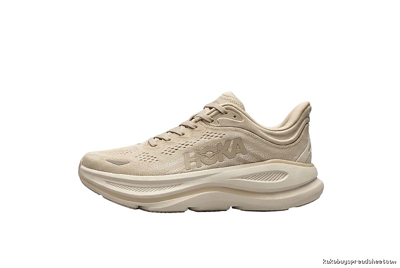 HOKA trendy brand beige sports shoes