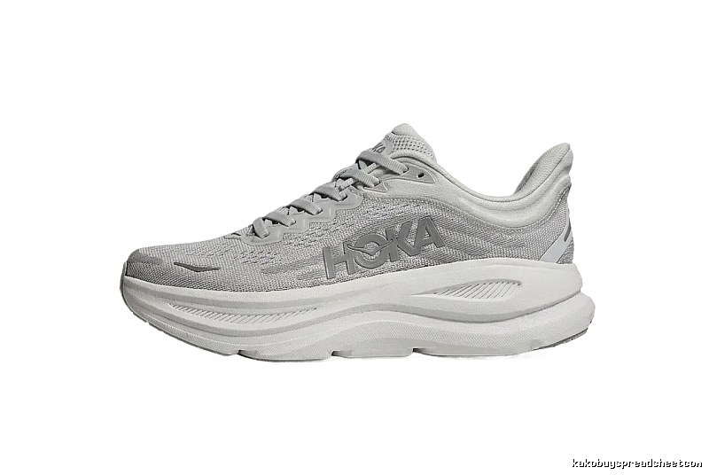 HOKA Trendy Gray-White Athletic Shoes