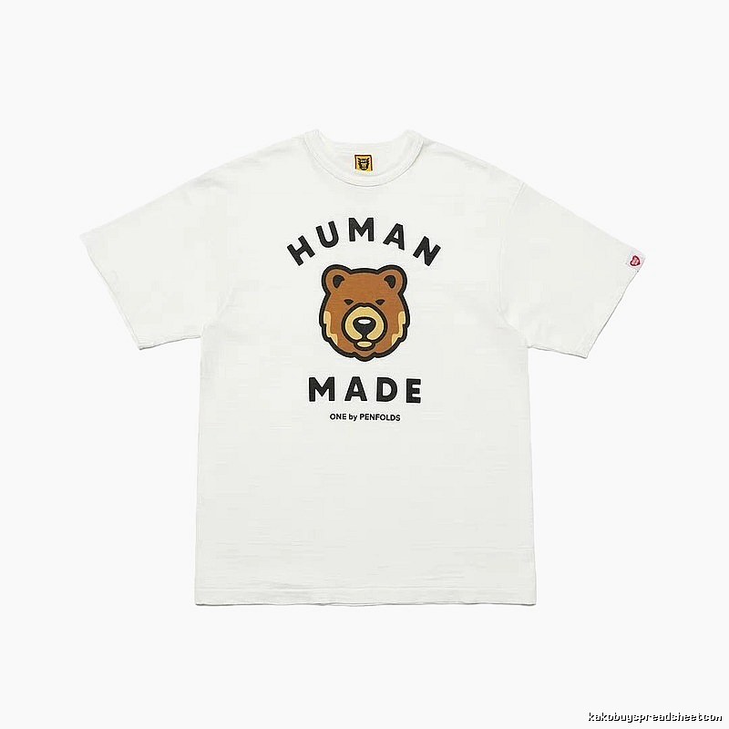 HUMAN MADE Bear Head Japanese Retro White T-Shirt