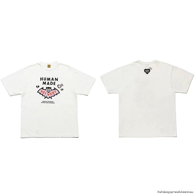 Human Made Casual Heart logo T-shirt Black Green Human for Comfortable Styling
