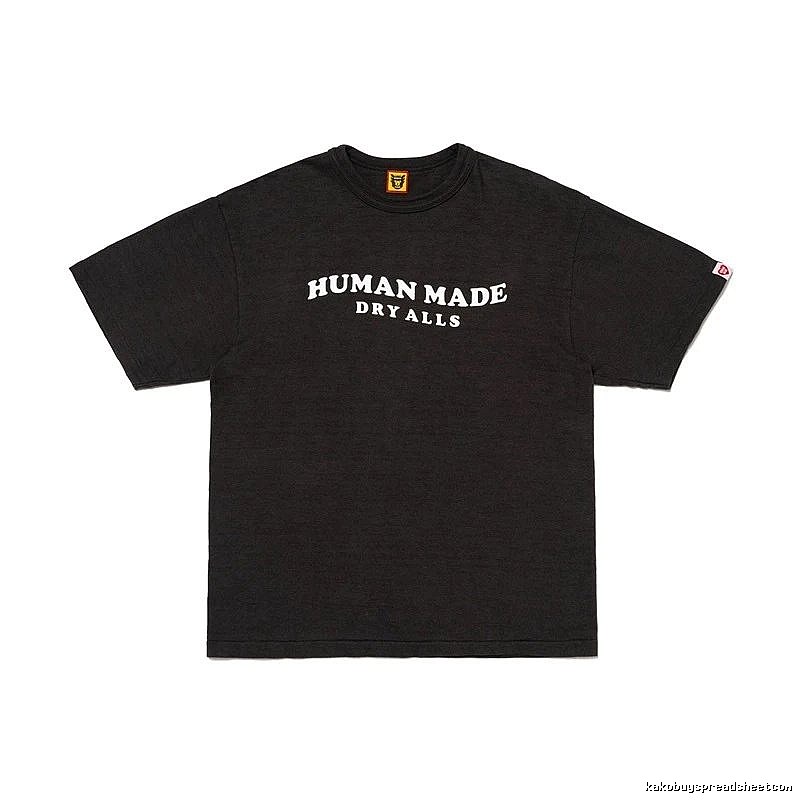 HUMAN MADE DRYALLS Vintage Style Black T-shirt